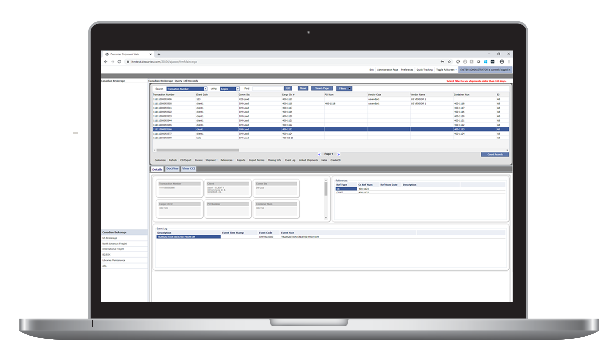 Canada - Customs Declarations | Descartes Canada Customs Clearance Software