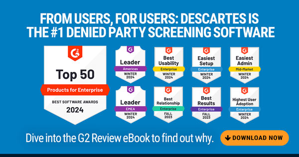Explore real user experiences of our denied party screening software with this testimonial ebook
