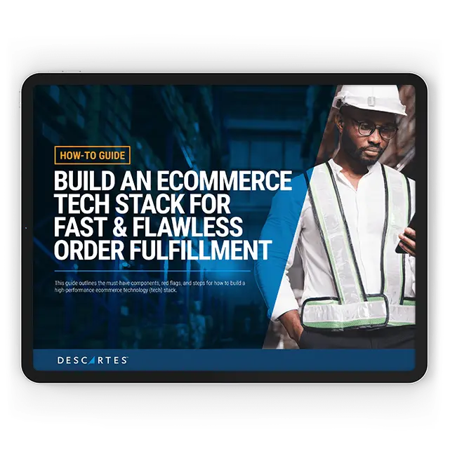 eBook cover for how-to guide Build an Ecommerce Tech Stack for Fast and Flawless Order Fulfillment