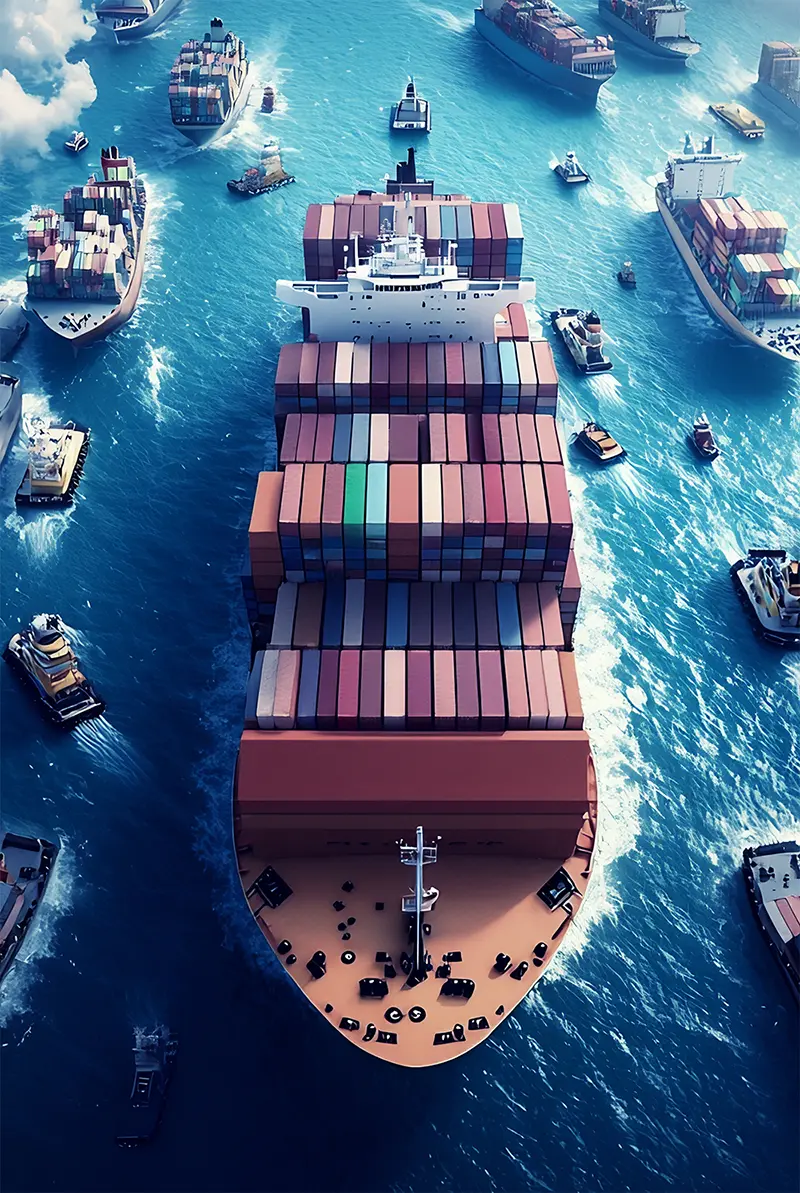 Shipping import and export global trade data.