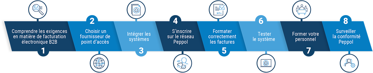 Graphic step-by-step Peppol
