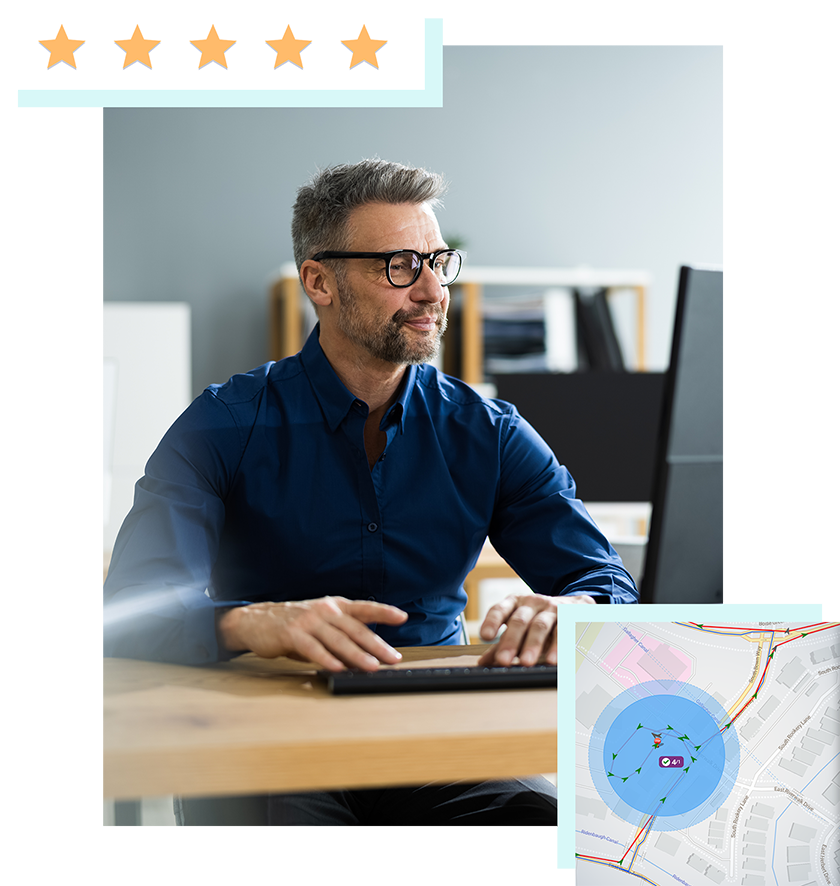 Man sending real time delivery updates to customers to enhance their customer experience